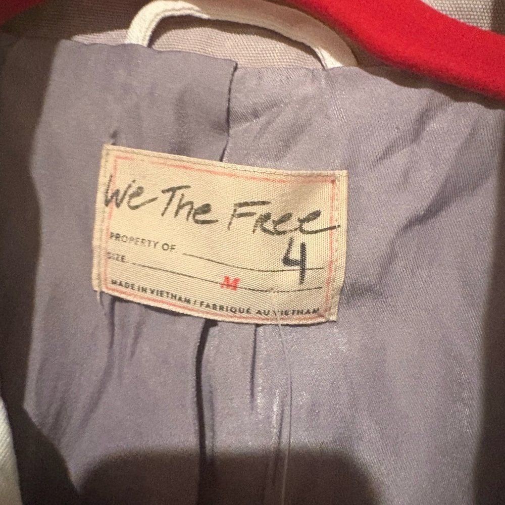 Free People We The Free Toni Pieced Jacket Medium Lavender Combo NWT - Picture 6 of 7